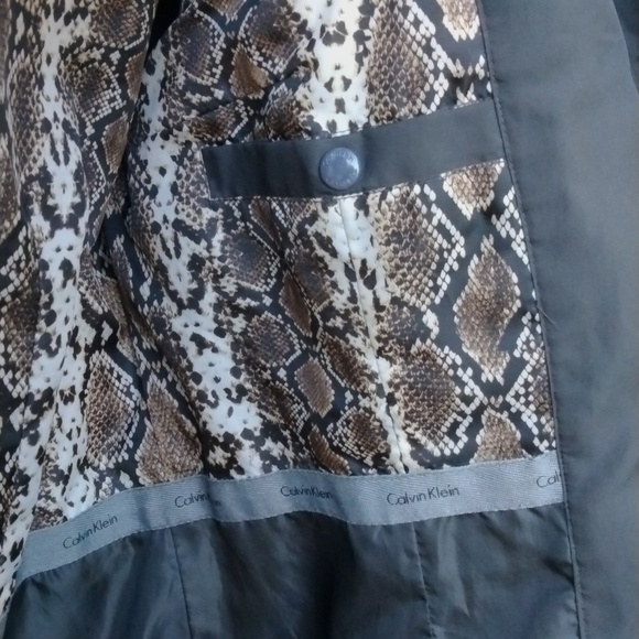 Women's Calvin Klein Duck Down Faux Fur Hooded Puffer Long Jacket Size medium - Picture 6 of 11